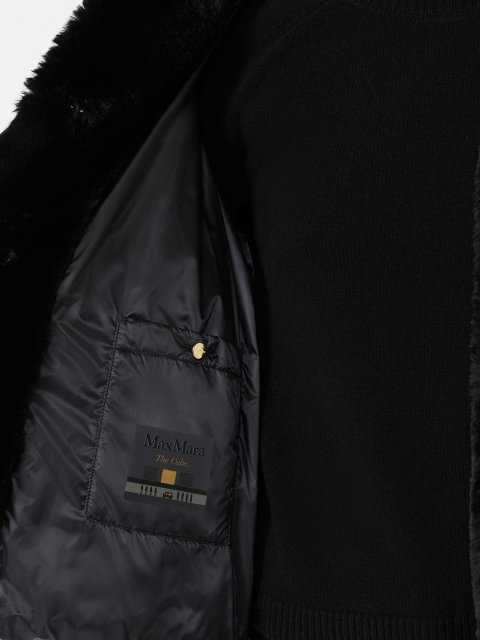 Чорна куртка MAX MARA з альпаки та вовни: фото 5 - Invogue