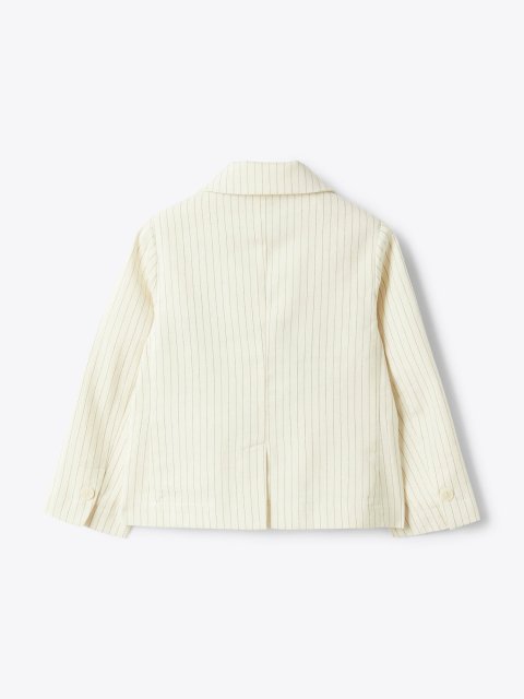 Молочний жакет IL GUFO у тонку смужку: фото 2 - Invogue
