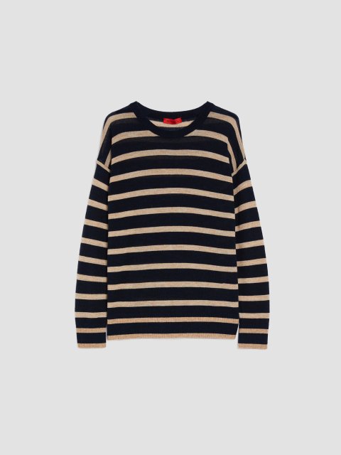 Темно-синий свитер Max&Co из легкого трикотажа: фото - Invogue