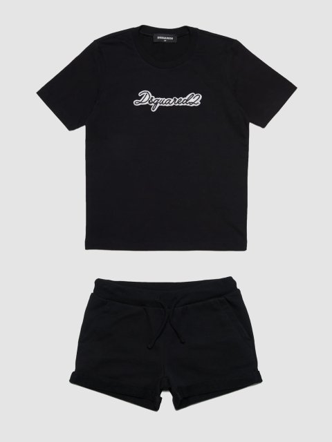 Чорні футболка, шорти DSQUARED KID : фото - Invogue