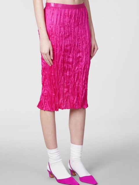 Спідниця кольору фуксії Acne Studios міді: фото 2 - Invogue