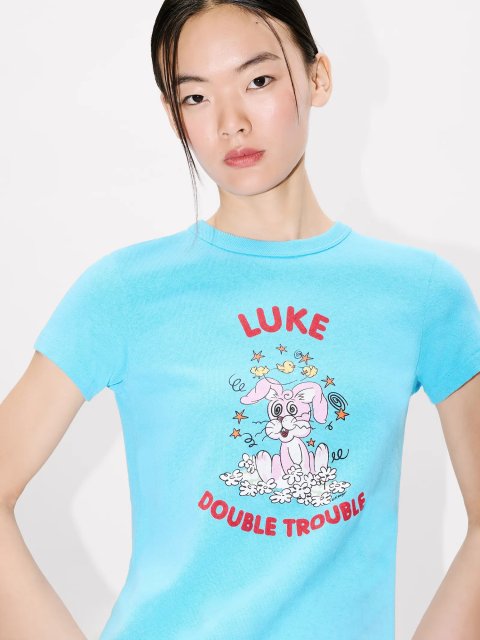 Бирюзовая футболка Kenzo из хлопка: фото 4 - Invogue