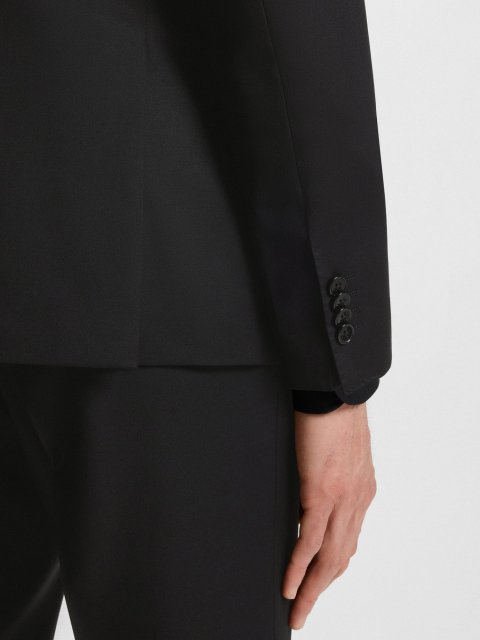 Чёрный пиджак BOSS из шерсти: фото 5 - Invogue