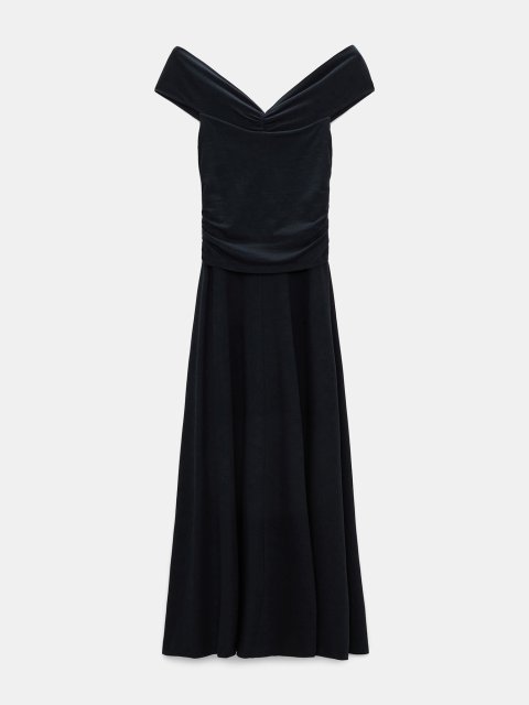 Темно-синя сукня DOROTHEE SCHUMACHER з драпіровкою: фото 3 - Invogue