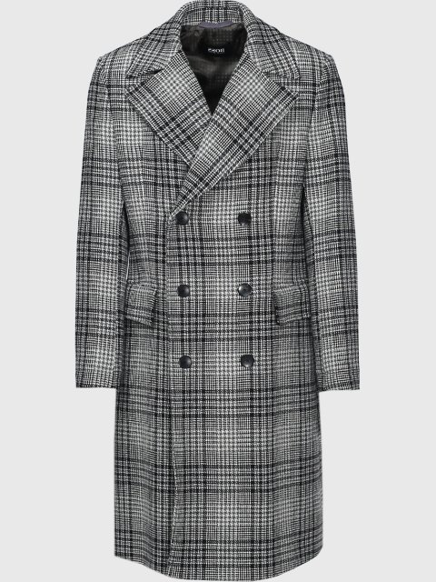 Серое пальто BOSS: фото - Invogue