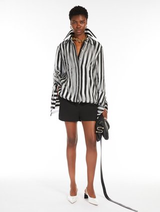 Сорочка Sportmax з попліну та шовкової органзи: фото 1 - Invogue