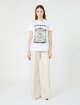 Белая футболка Max Mara с принтом из хлопка: фото 1 - Invogue