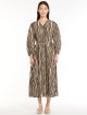 Коричнева сукня MAX MARA з принтом в смужку: фото 1 - Invogue