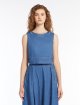 Синій топ Weekend Max Mara з бавовняного деніму: фото 1 - Invogue