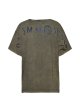 Футболка кольору хакі MM6 Maison Margiela з бавовни: фото 1 - Invogue