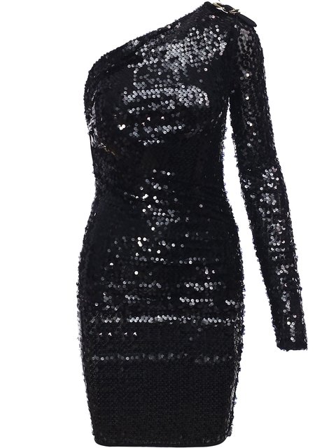 Чёрное платье VERSACE JEANS COUTURE: фото - Invogue