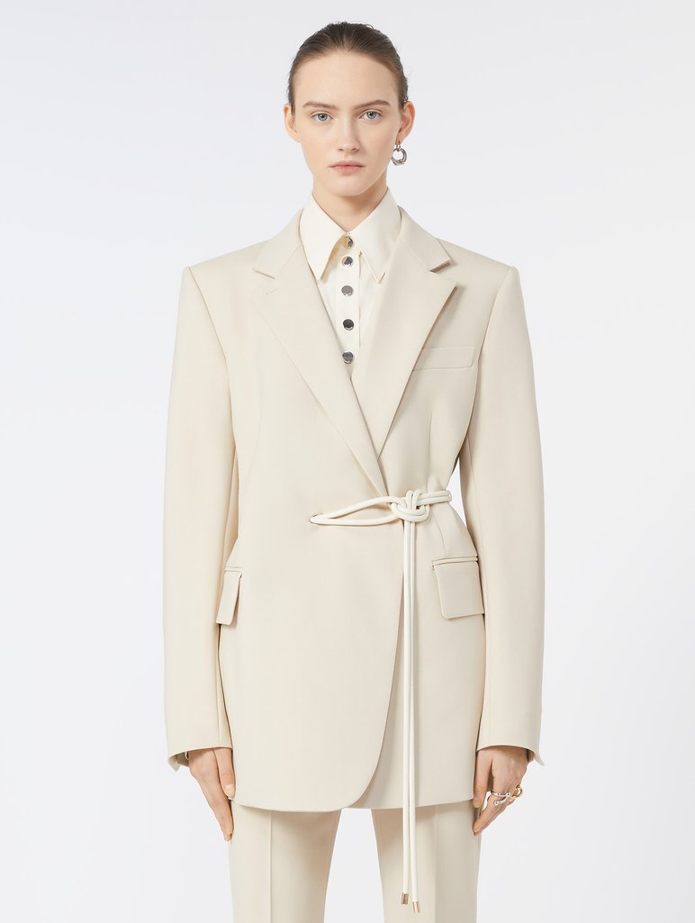 Бежевий жакет SPORTMAX з поясом: фото 2 - Invogue