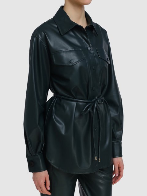 Зелёная рубашка MARC CAIN: фото 3 - Invogue