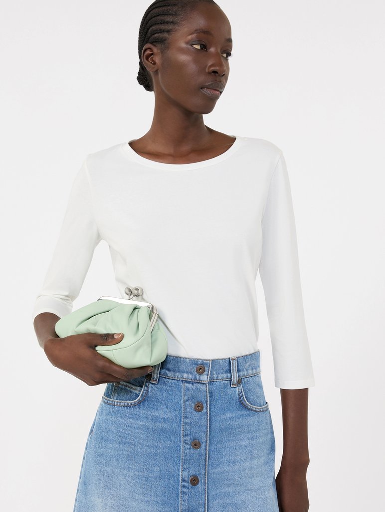 Біла футболка WEEKEND MAX MARA з еластичної бавовни: фото 4 - Invogue