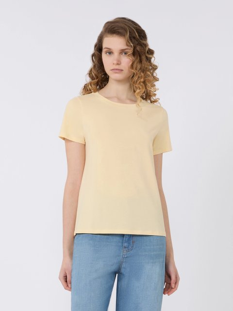 Жовта футболка Weekend Max Mara з бавовни та еластану: фото 2 - Invogue