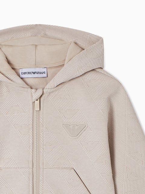 Комплект худи з капюшоном та блискавкою та штани Emporio Armani Kids: фото 1 - Invogue