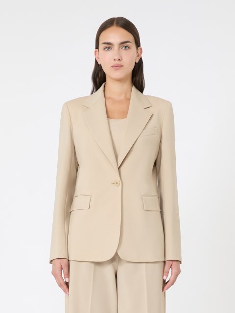 Бежевий жакет WEEKEND MAX MARA з еластичної вовни: фото 2 - Invogue