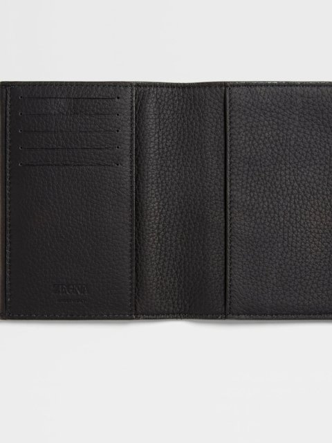 Черная обложка для паспорта ZEGNA из кожи: фото 3 - Invogue