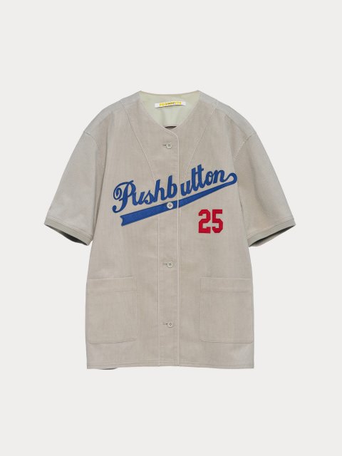 Серая футболка PUSHBUTTON из хлопка: фото - Invogue