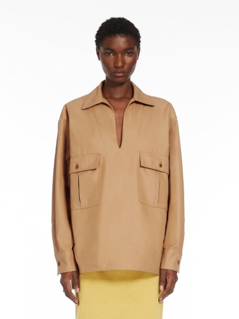 Світло-коричнева блуза Max Mara вільного крою: фото 1 - Invogue