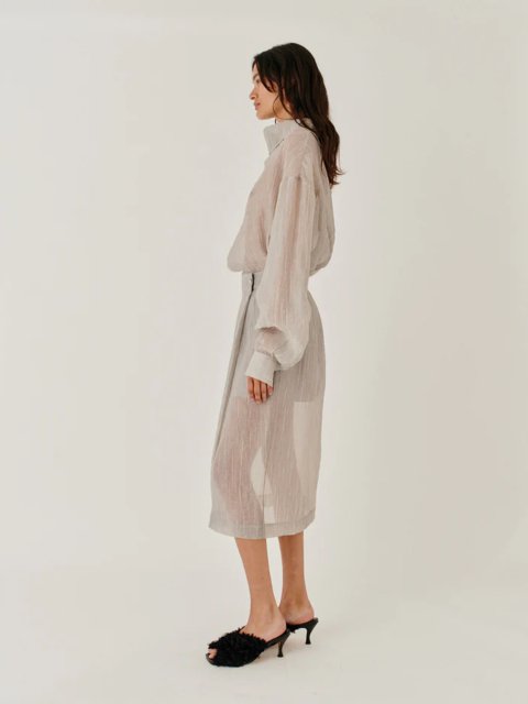 Серая юбка The Garment с запахом: фото 2 - Invogue