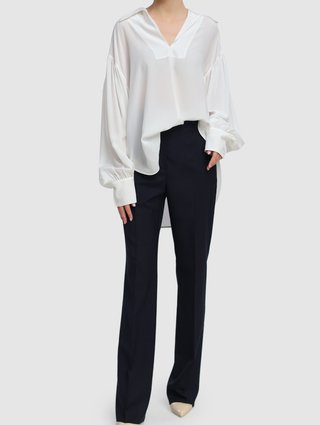 Синие брюки Sportmax: фото 1 - Invogue