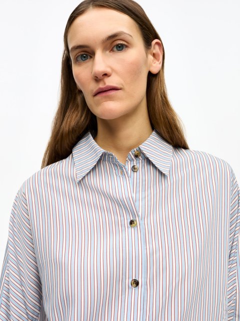 Блакитна сорочка GANNI : фото 4 - Invogue