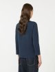 Темно-синя футболка Max Mara з бавовняного трикотажу: фото 3 - Invogue