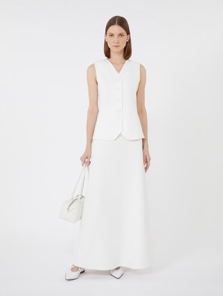 Белая юбка MAX MARA из вискозного трикотажа: фото 1 - Invogue