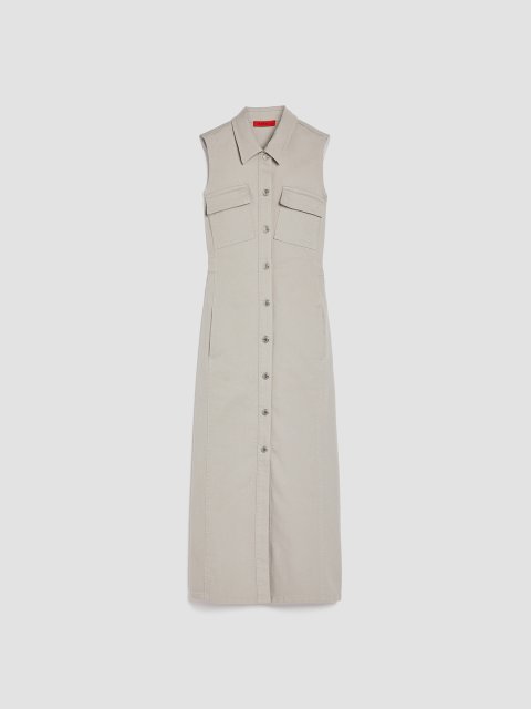 Світло-сіра сукня-сорочка Max&Co бавовняна: фото - Invogue