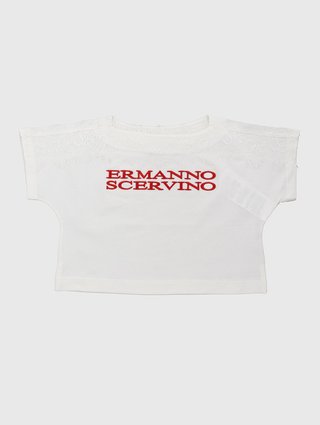 Молочна футболка ERMANNO SCERVINO KIDS : фото - Invogue