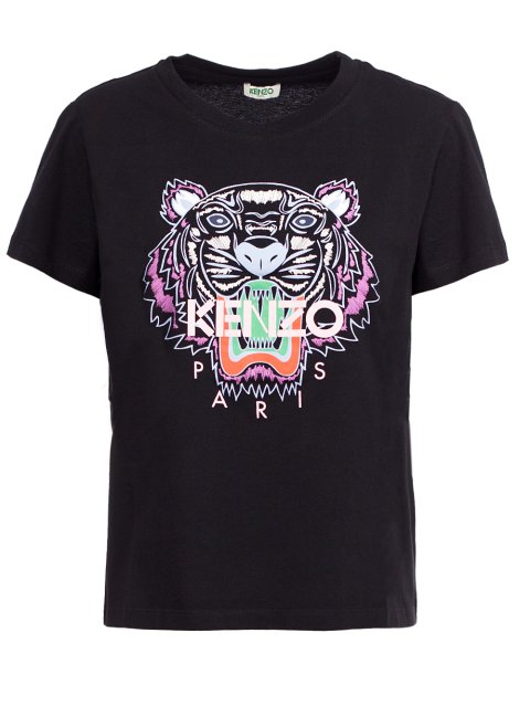 Чёрная футболка KENZO: фото - Invogue