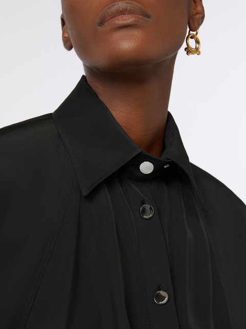 Чорна сукня SPORTMAX з асиметричною застібкою: фото 4 - Invogue