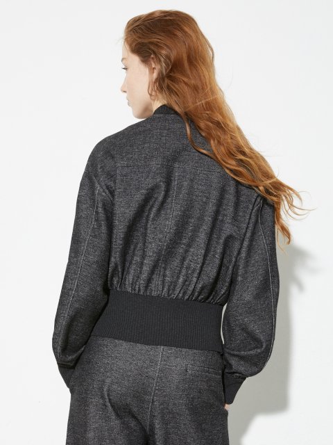 Темно-сірий бомбер MAX&CO трикотажний: фото 3 - Invogue