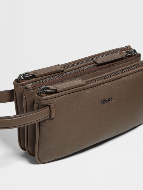 Коричневе портмоне ZEGNA зі шкіри: фото 4 - Invogue