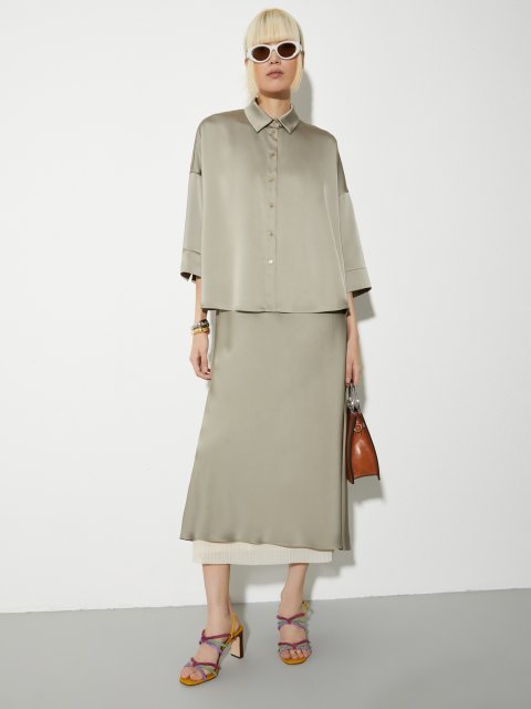 Сукня кольору шавлії MAX&CO атласна: фото 1 - Invogue