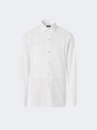 Біла сорочка ZEGNA з бавовни: фото - Invogue