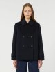 Темно-синє пальто WEEKEND MAX MARA з суміші вовни: фото 2 - Invogue