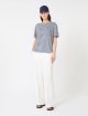 Темно-синяя футболка Weekend Max Mara из льна и эластана: фото 1 - Invogue