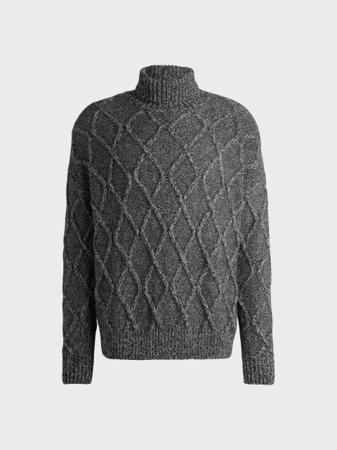 Сірий светр BOSS вільного крою: фото - Invogue