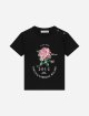 Чорна футболка Dolce&Gabbana з квітковим принтом: фото - Invogue