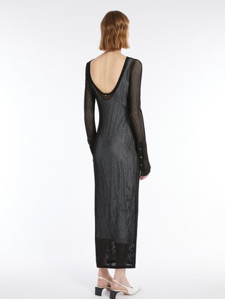 Длинное платье Sportmax из сетки: фото 2 - Invogue