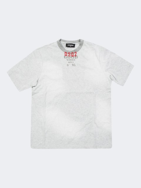 Сіра футболка DSQUARED KID з бавовни: фото - Invogue