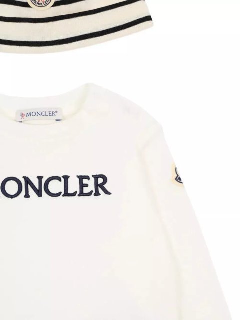 Блакитні джемпер, легінси, шапочка MONCLER бавовни: фото 4 - Invogue