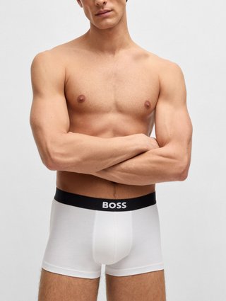 Комплект із трьох білих боксерів Boss: фото 3 - Invogue