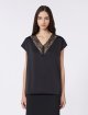 Чорний топ WEEKEND MAX MARA атласний: фото 2 - Invogue
