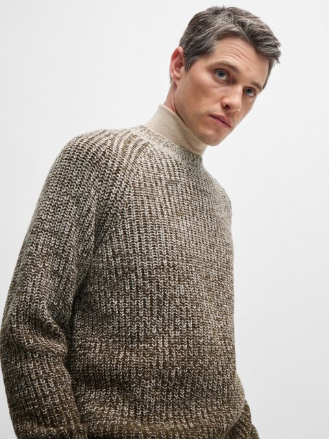 Бежевий светр BOSS з ефектом деграде: фото 4 - Invogue