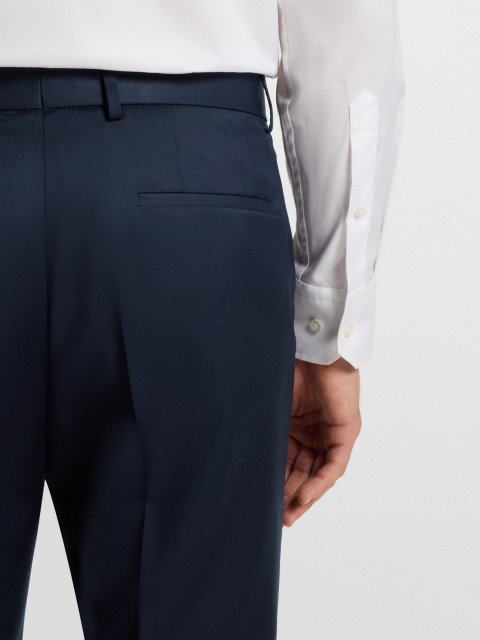 Темно-сині брюки BOSS з вовни: фото 5 - Invogue