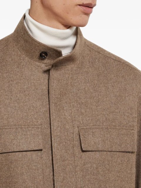 Темно-коричнева сорочка ZEGNA з кашеміру: фото 4 - Invogue