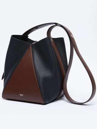 Коричнево-черная сумка Max Mara с квадратным основанием: фото 1 - Invogue